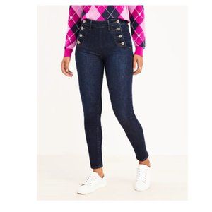 LOFT Admiral High Rise Skinny Jeans in Dark Rinse